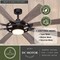 Vaxcel Burlington 68-in Bronze Farmhouse Windmill Indoor Outdoor Ceiling Fan with LED Light Kit and Remote F0092 - alternate 5